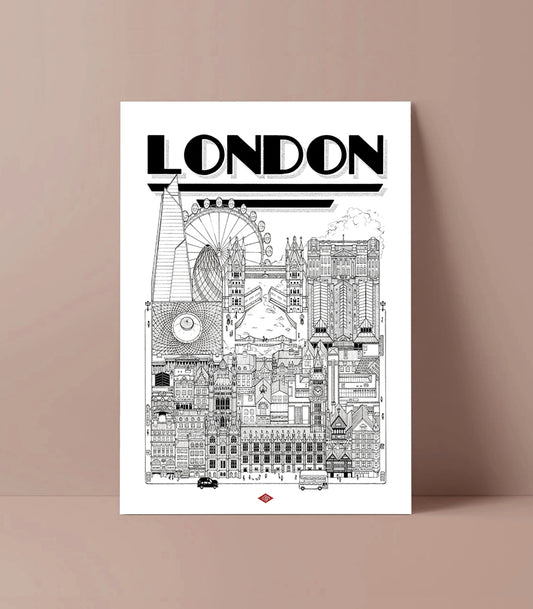 Affiche "London" par Docteur Paper