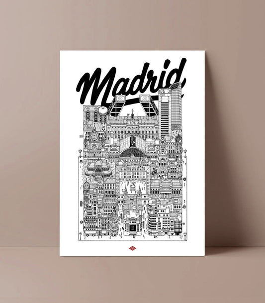 Affiche "Madrid" par Docteur Paper