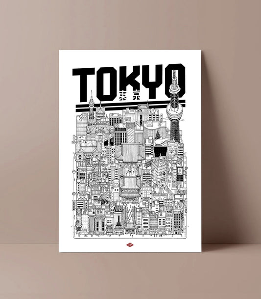 Affiche "Tokyo" par Docteur Paper